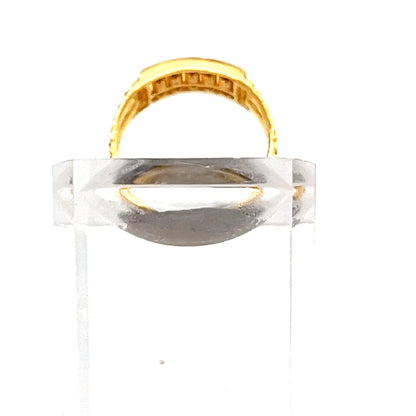 22ct Gold Rectangular Openwork Pattern Ring
