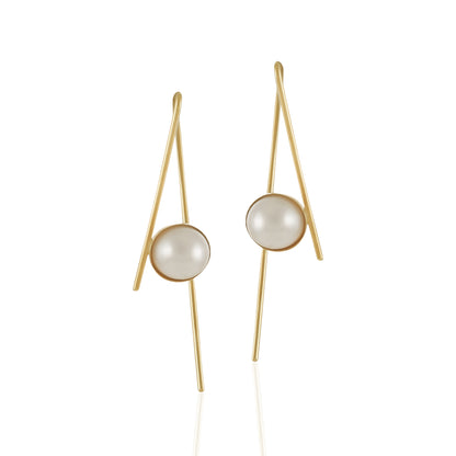 18ct solid gold Akoya pearl earrings 1.5g INO524-ER1