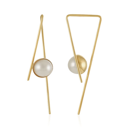 18ct solid gold Akoya pearl earrings 1.5g INO524-ER1
