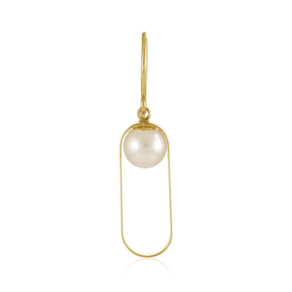18ct solid gold Akoya pearl single earring 0.71g INO524-ER5