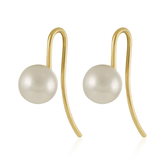 18ct solid gold Akoya pearl earrings 0.75g INO524-ER7