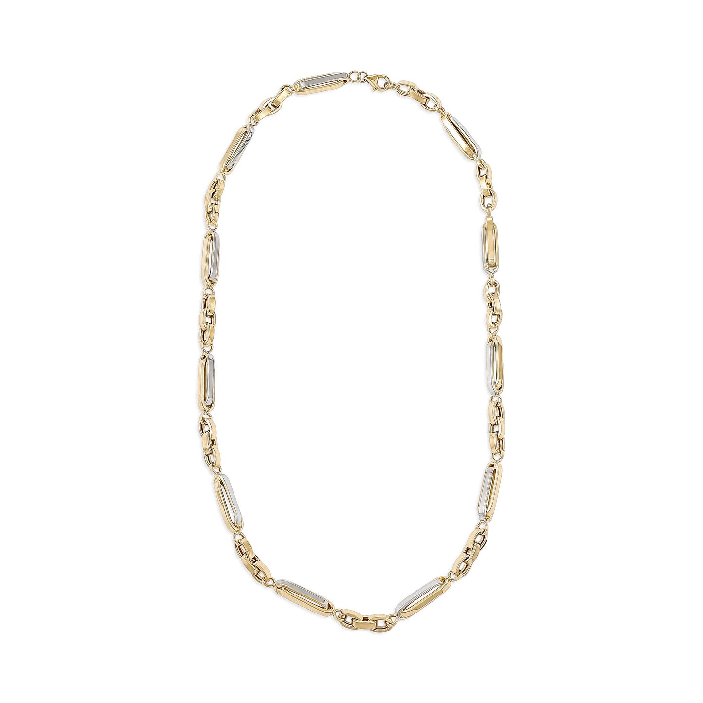 14ct Yellow Gold Fancy Link Chain Necklace