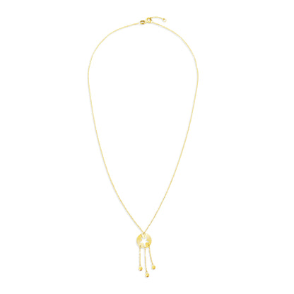 14ct Yellow Gold Bead Star Necklace