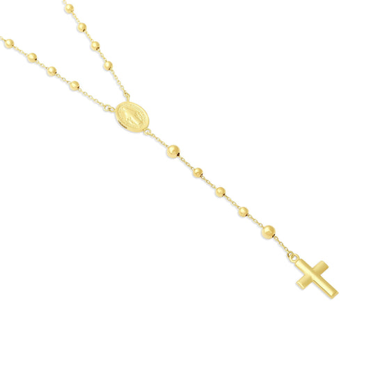 14ct Yellow Gold Bead Rosary Necklace
