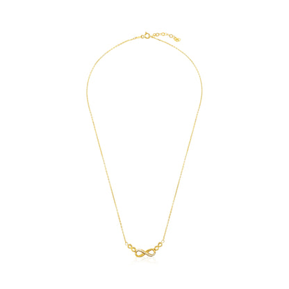 9ct Yellow Gold Infinity Pendant Necklace