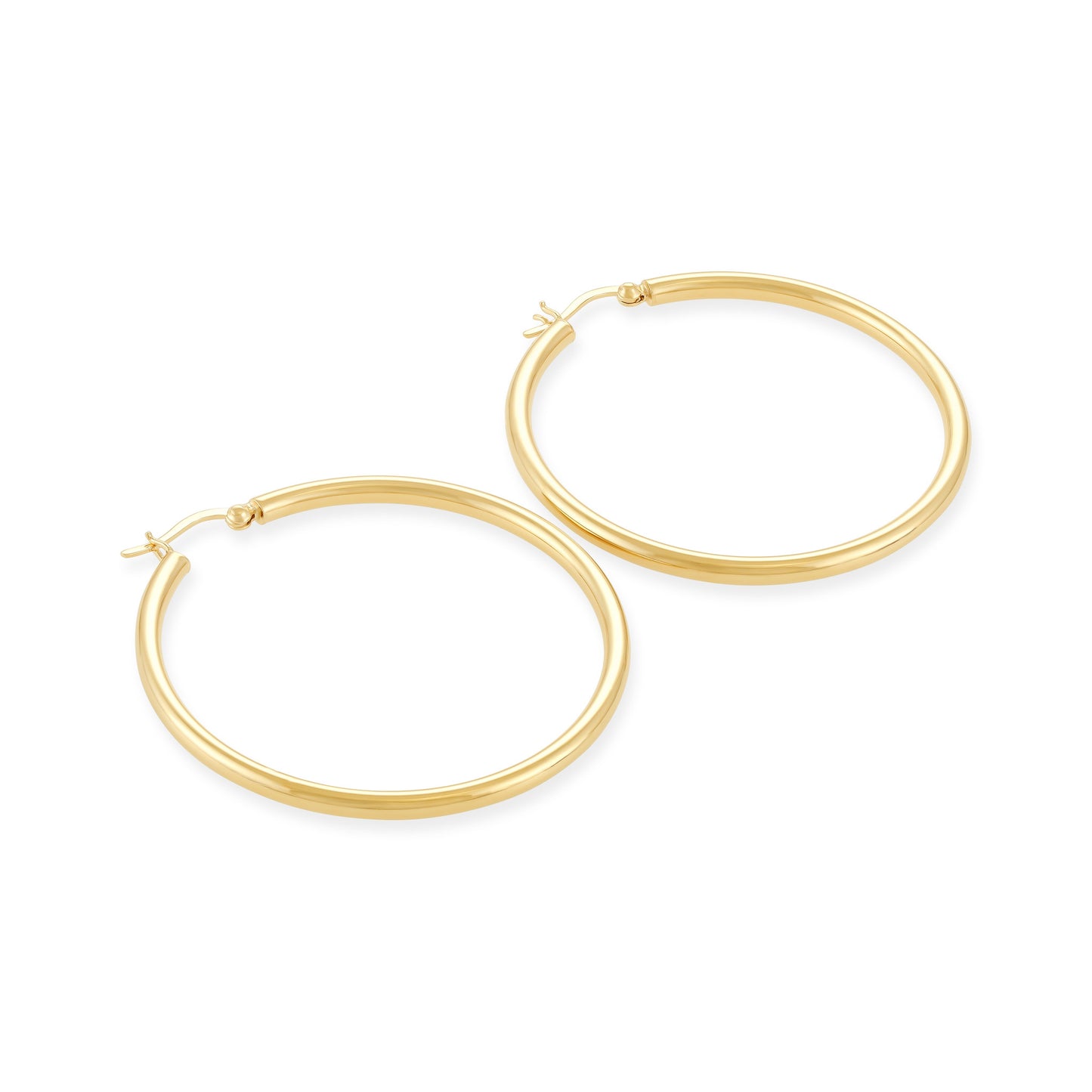 Gold-Plated Sterling Silver Hoop Earrings Large PER60014