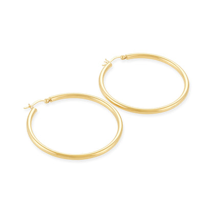 Gold-Plated Sterling Silver Hoop Earrings Large PER60014