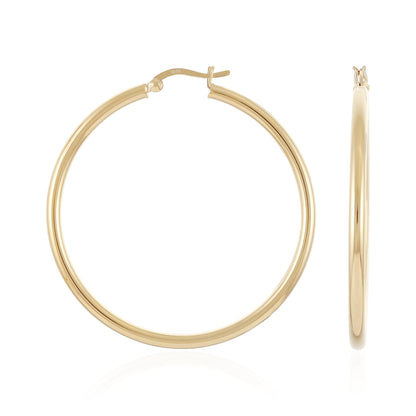 Gold-Plated Sterling Silver Hoop Earrings Large PER60014
