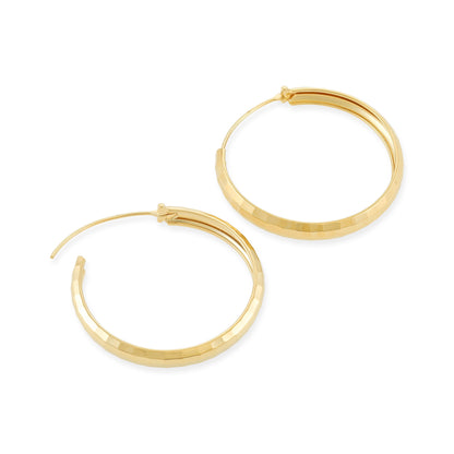 Gold Plated Sterling Silver Hoop Earrings PER60025