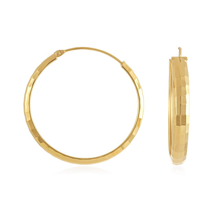 Gold Plated Sterling Silver Hoop Earrings PER60025