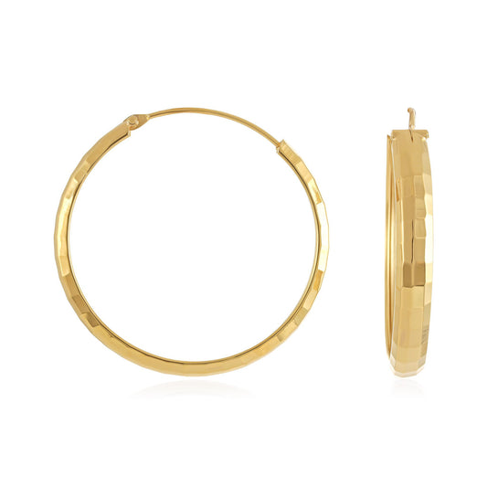 Gold Plated Sterling Silver Hoop Earrings PER60025