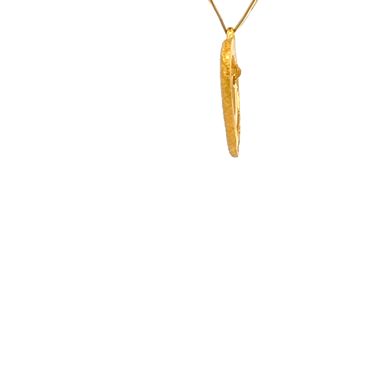 22ct Gold Heart Pendant with Script Letter Detail