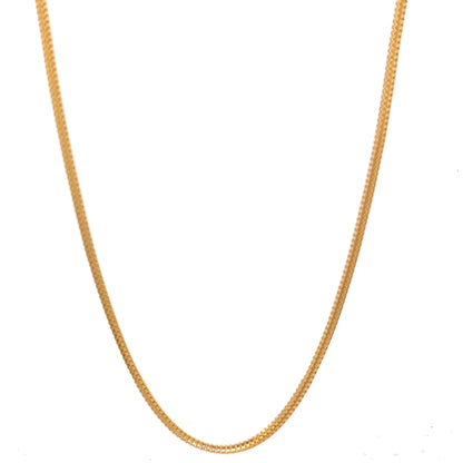 22ct Gold Textured Herringbone Chain