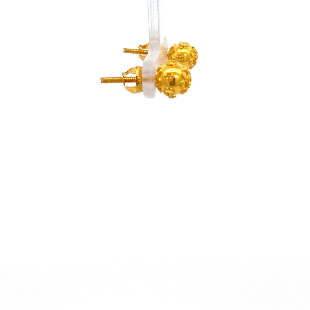 22ct Gold Round Filigree Stud Earrings