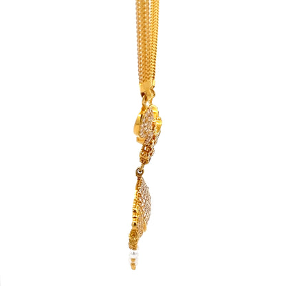 22ct Gold Stone-Set Statement Pendant Necklace