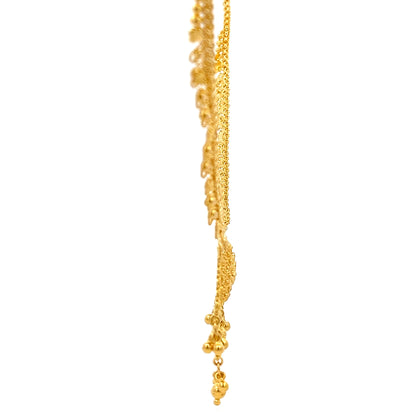 22ct Gold Filigree Necklace with Triangular Pendant