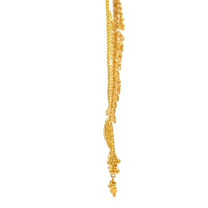 22ct Gold Filigree Necklace with Triangular Pendant