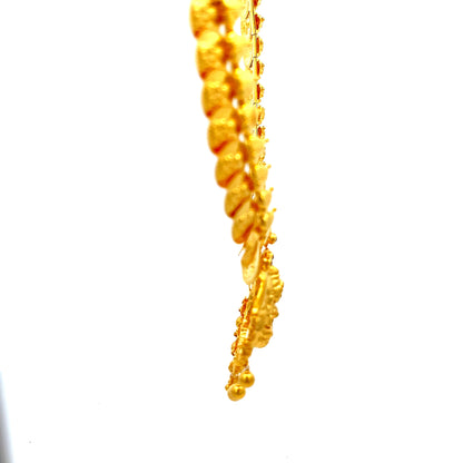 22ct Gold Coin Link Necklace with Ornate Pendant