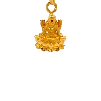 22ct Gold Ornate Deity Pendant