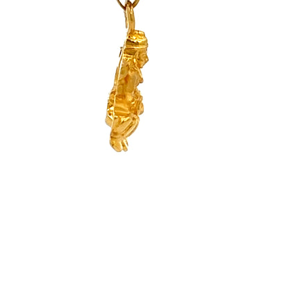 22ct Gold Ornate Deity Pendant