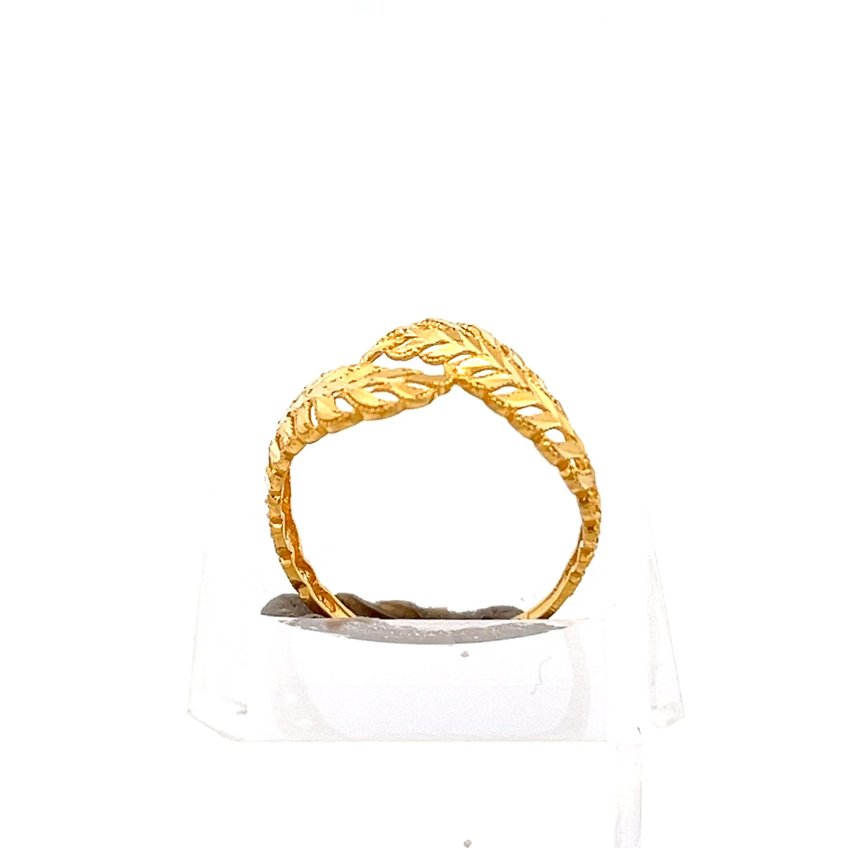 22ct Gold Leaf Pattern Openwork Ring