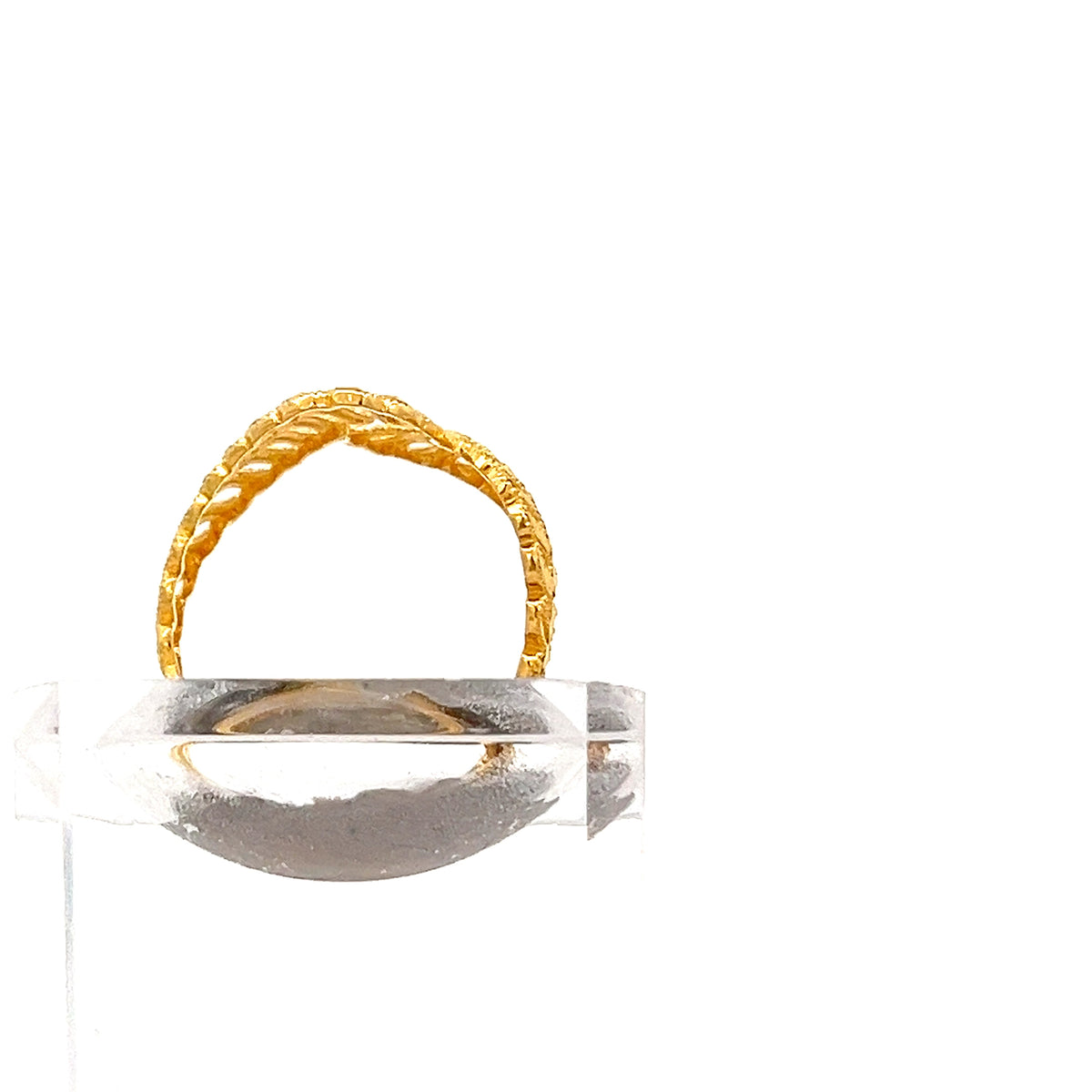 22ct Gold Leaf Pattern Openwork Ring