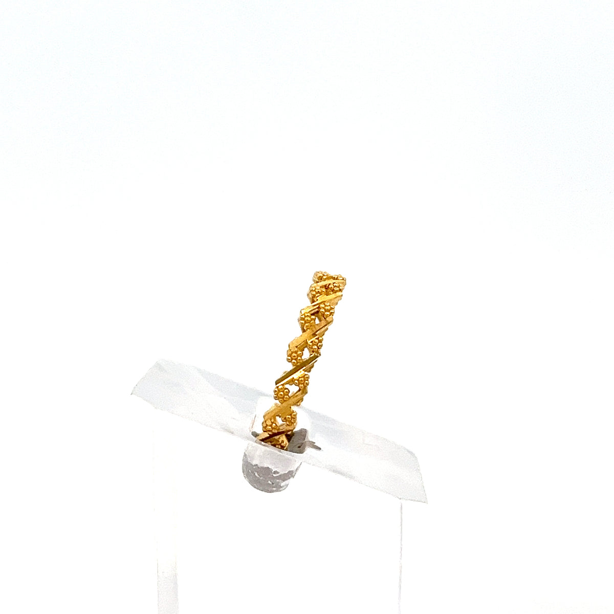 22ct Gold Textured Openwork Pattern Ring