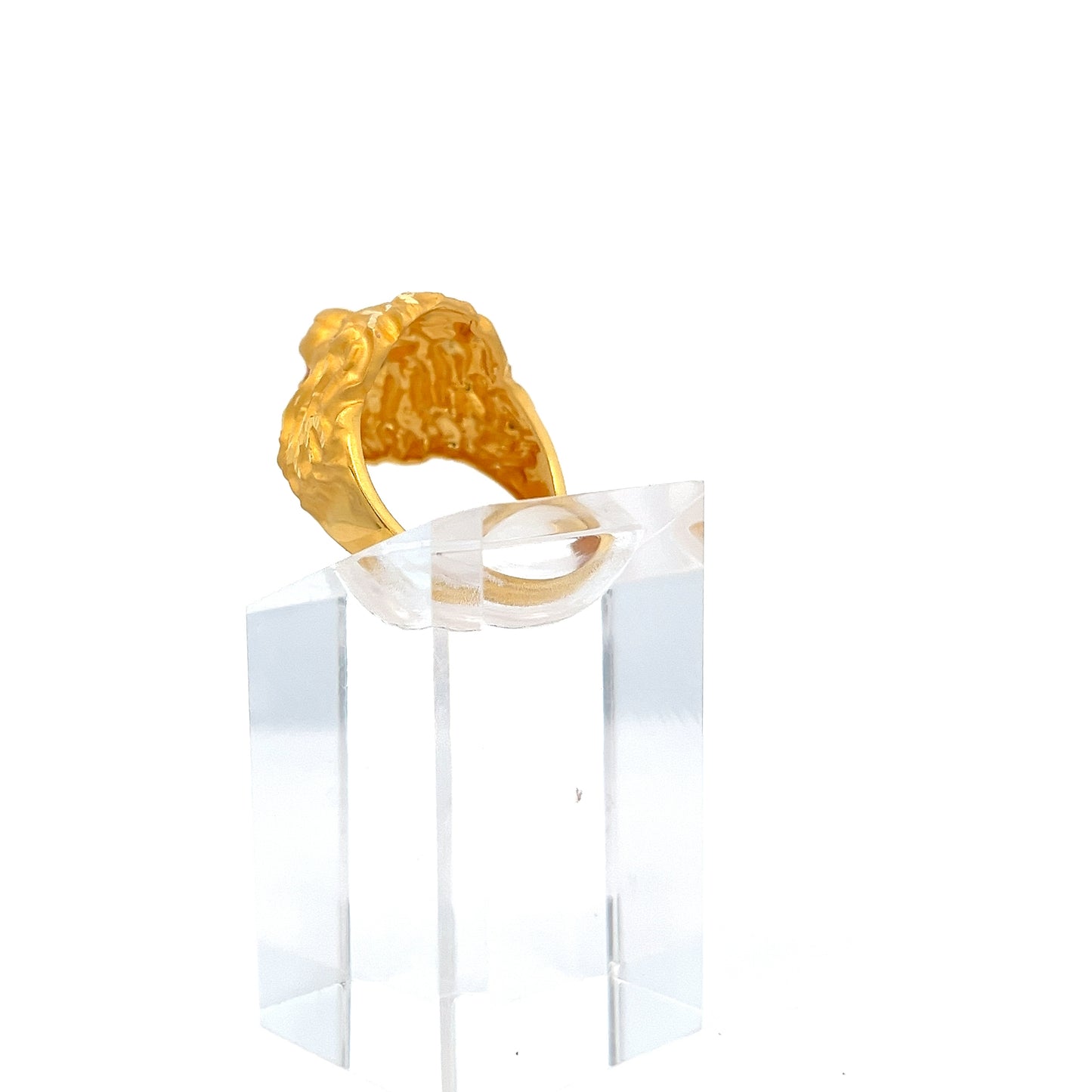 22ct Gold Lion Head Statement Ring