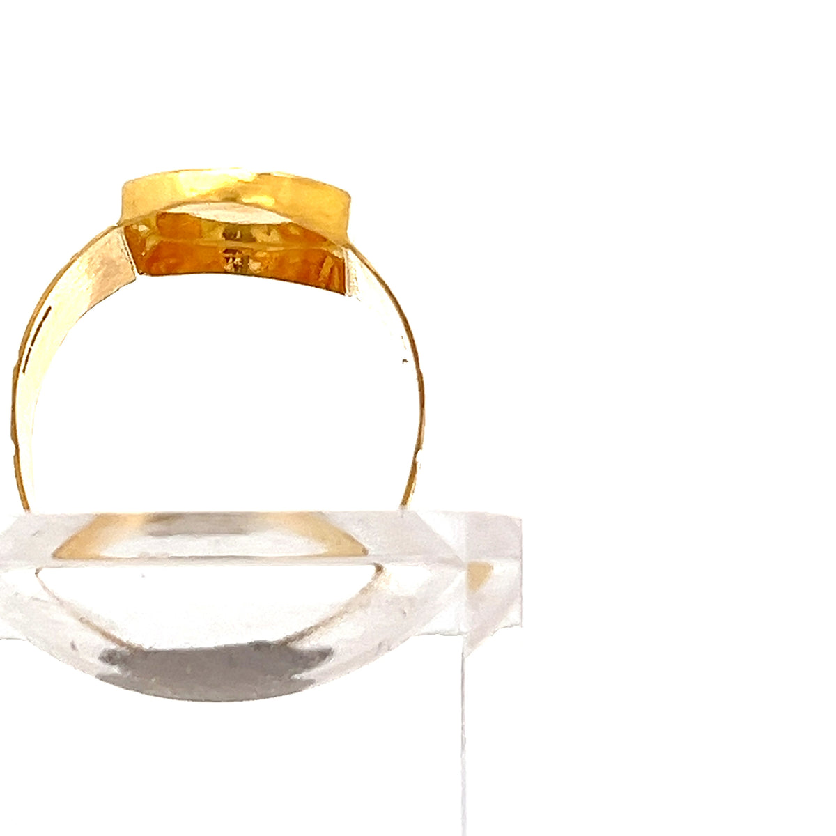 22ct Gold Rectangular Engraved Signet Ring