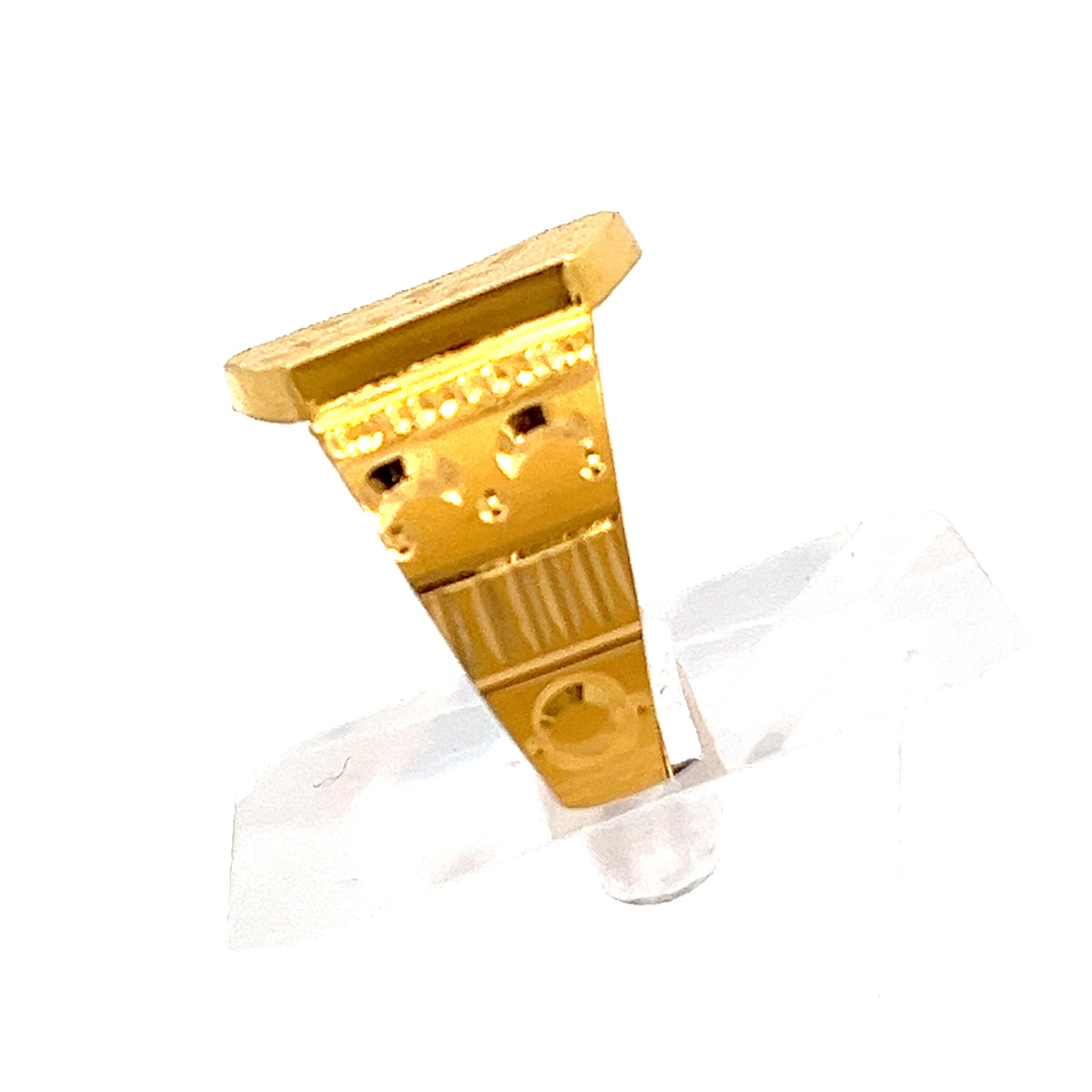 22ct Gold Rectangular Engraved Signet Ring