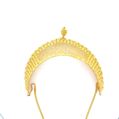 22ct Gold Filigree Collar Necklace with Teardrop Pendant
