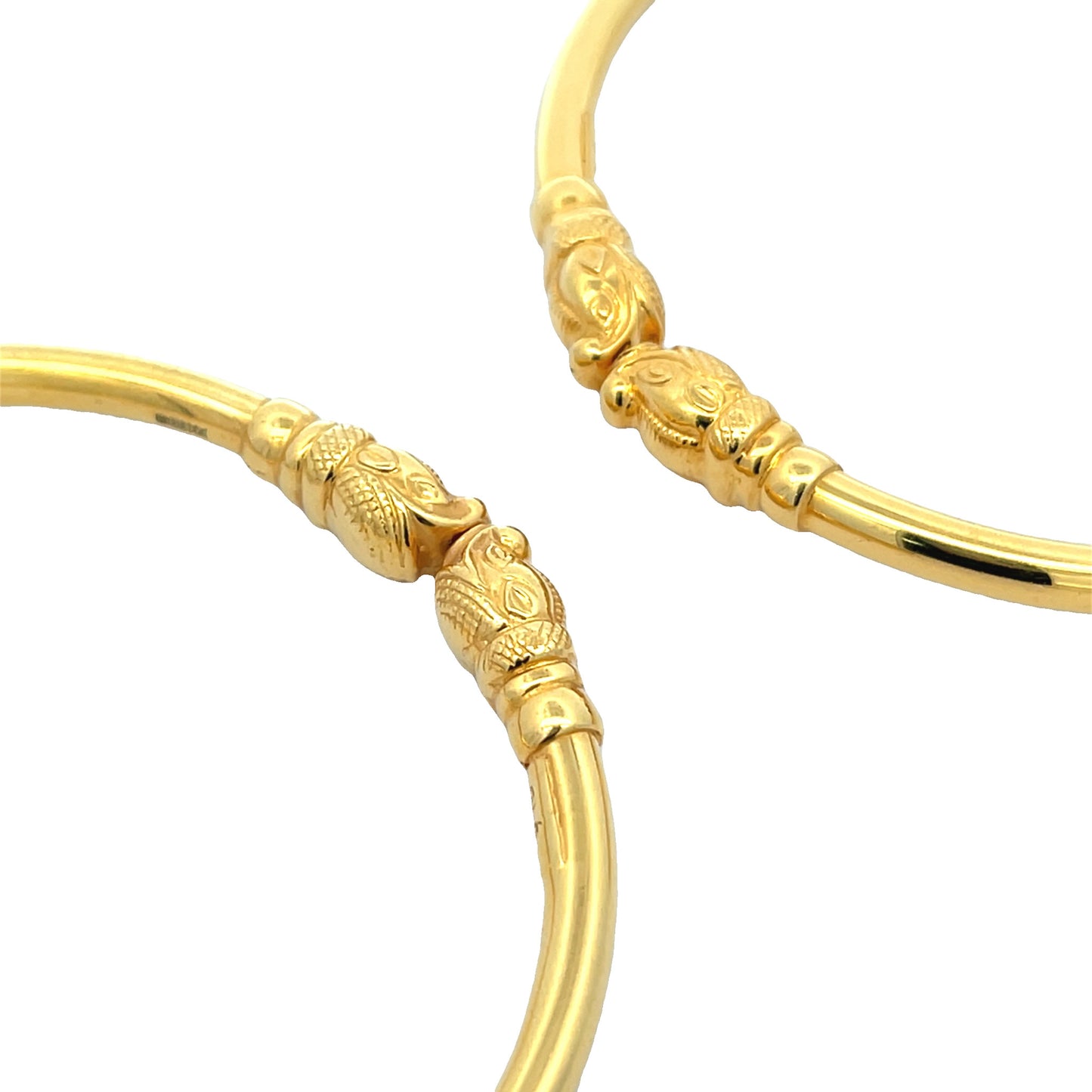 22ct Yellow Gold Fancy Dragon Bangle PZ325-BN29