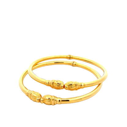 22ct Yellow Gold Fancy Dragon Bangle PZ325-BN29