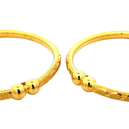 22ct Yellow Gold Textured Bangle PZ325-BN31