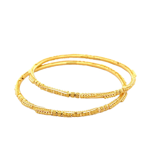 22ct Yellow Gold  Patterned Bangle PZ325-BN40