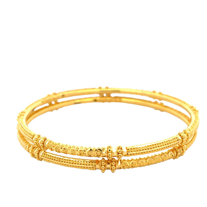 22ct Yellow Gold Patterned Bangle PZ325-BN48