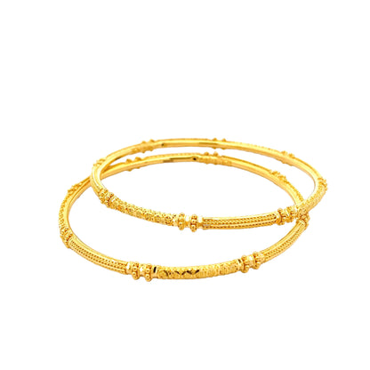 22ct Yellow Gold Patterned Bangle PZ325-BN48