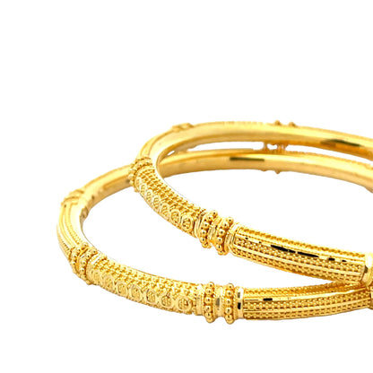 22ct Yellow Gold Patterned Bangle PZ325-BN49