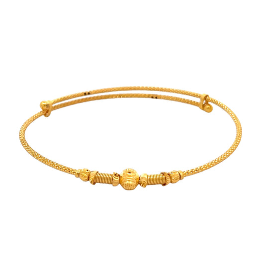 22ct Yellow Gold Modern Bangle  PZ325-BN50