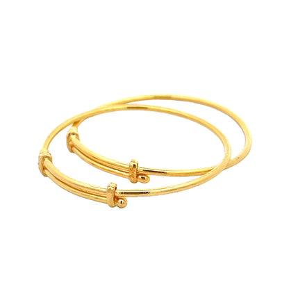 22ct Yellow Gold Classic Plain Bangle PZ325-BN5