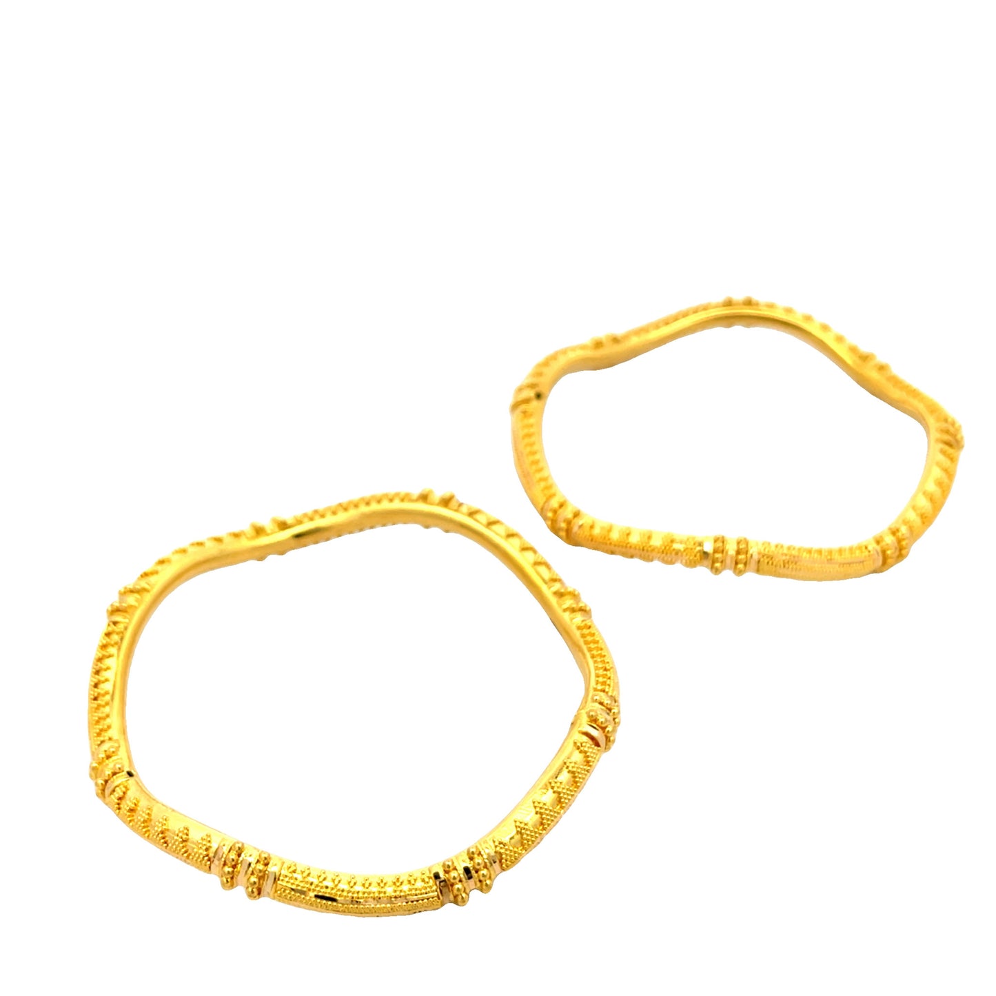 22ct Yellow Gold Patterned Bangle PZ325-BN68