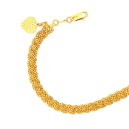 22ct Yellow Gold Delicate Bead Bracelet PZ325-BR8