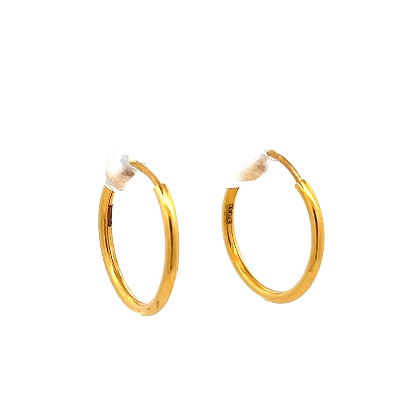22ct Yellow Gold Classic Hoop Earrings PZ325-ER77