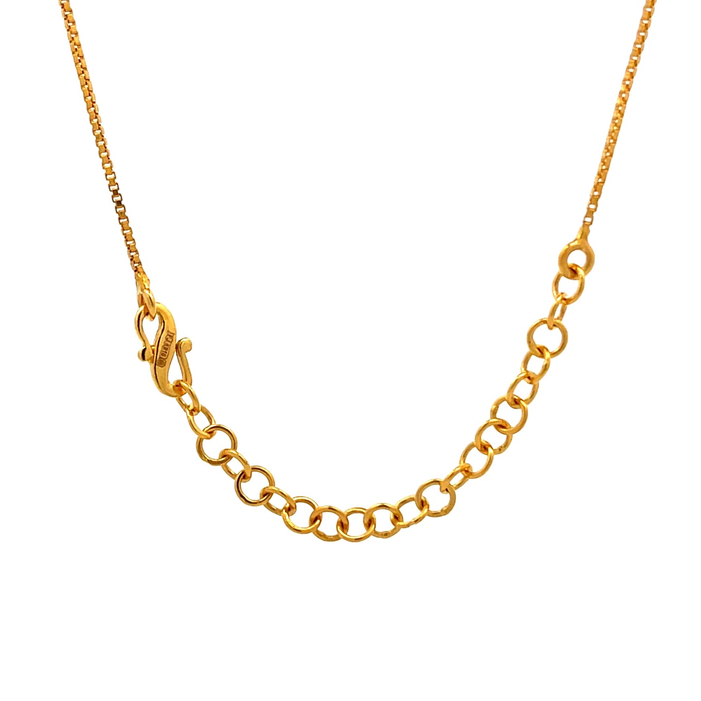 22ct Yellow Gold Flower Necklace PZ325-NK22