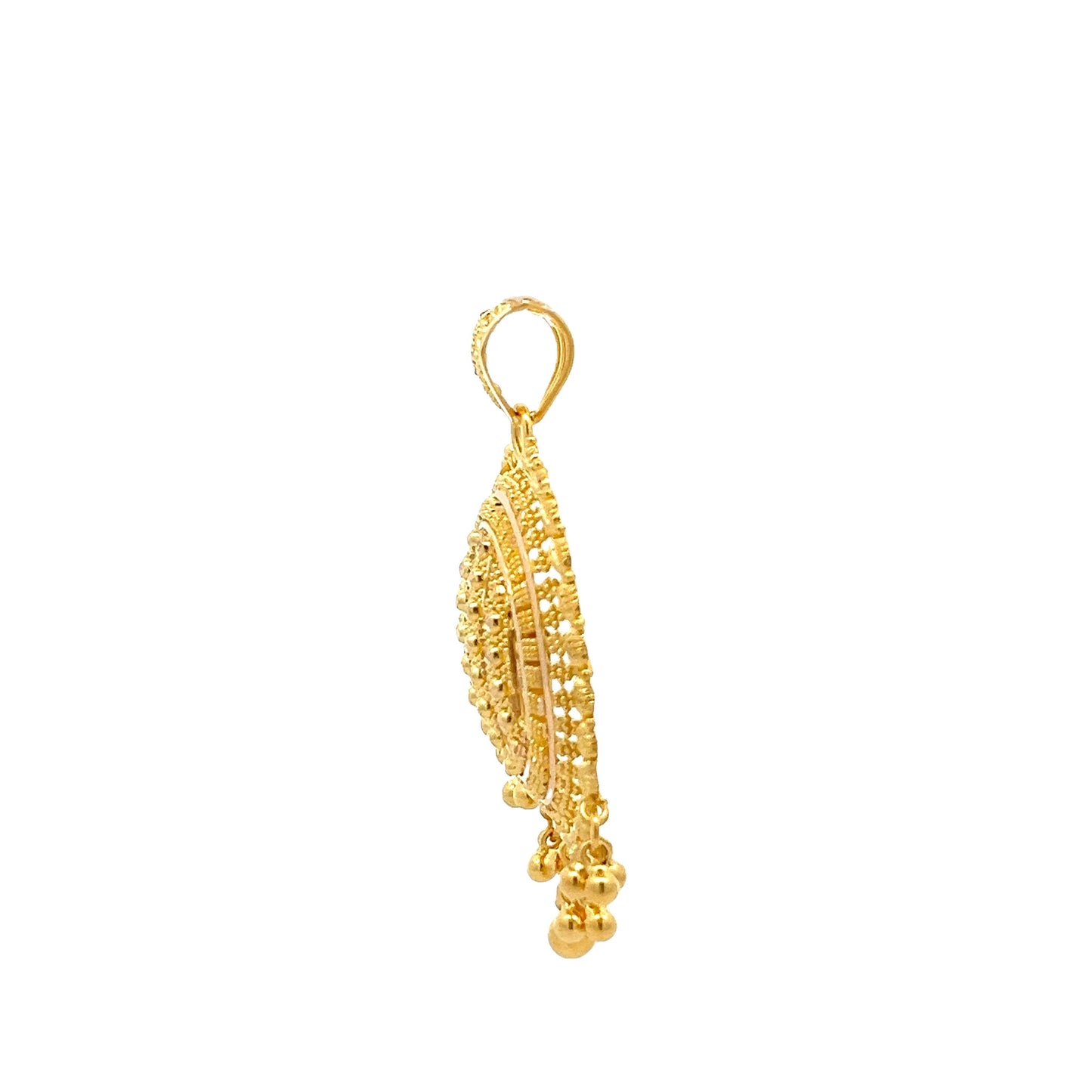 22ct Yellow Gold Round Beaded Pendant PZ325-PD4