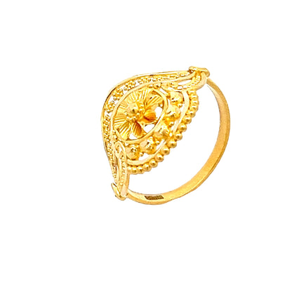 22ct Yellow Gold Flower Ring PZ325-RN102