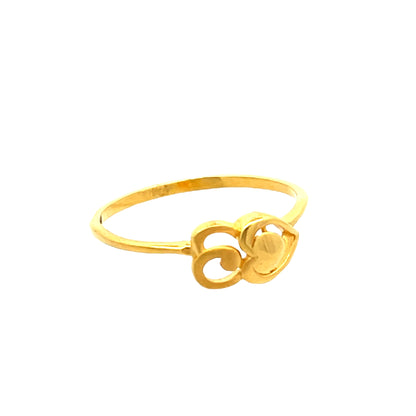 22ct Yellow Gold Heart Petal Ring PZ325-RN116