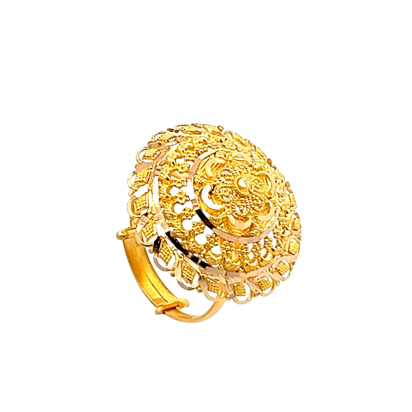 22ct Yellow Gold Unique Flower Ring PZ325-RN201