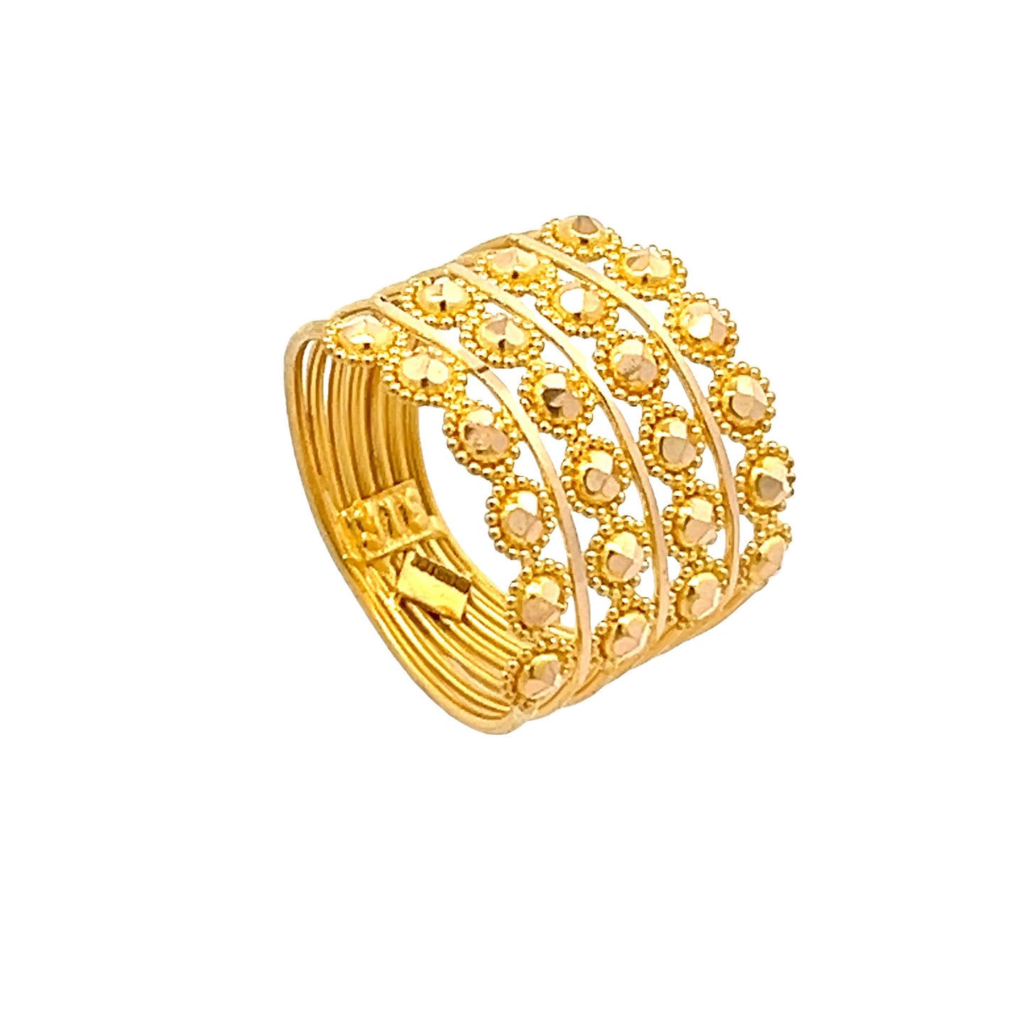 22ct Yellow Gold Unique Design 4-Band Ring PZ325-RN202