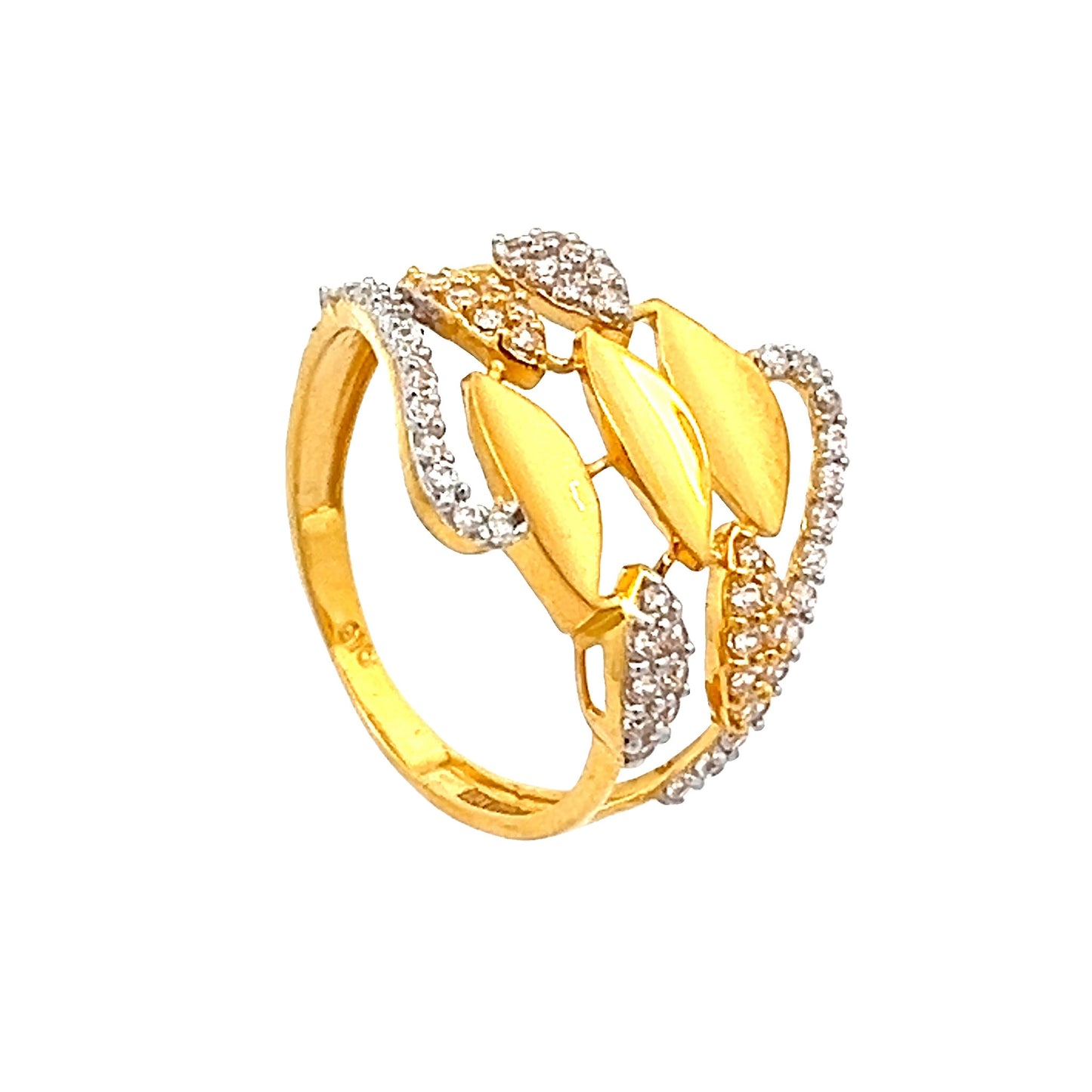 22ct Yellow Gold Fancy Ring with Stones PZ325-RN50